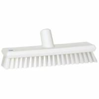 Gulvskrubbe 27 cm Medium med Vandgenneml&oslash;b Hvid