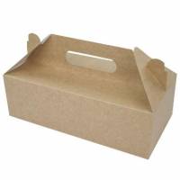Transportboks 280x140x90 mm Stabelbar med H&aring;ndtag Kraft Brun/Hvid