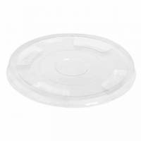 Plastl&aring;g &Oslash;96 mm Flad uden Hul Bionedbrydelig PLA Klar