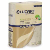 Toiletpapir Lucart EcoNatural 2-lag &Oslash;12cm L44mxB9.6cm Genbrugsfiber Natur