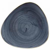 Tallerken Stonecast 26.5 cm Trekant Porcel&aelig;n Bl&aring;b&aelig;r