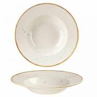 Sk&aring;l Stonecast 46.8 cl &Oslash;28x3.7 cm Bred fane Porcel&aelig;n Vanilje