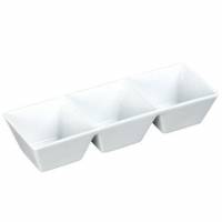 Sk&aring;l 3-i-1 180x60x35 mm Porcel&aelig;n Hvid