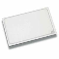 Sk&aelig;rebr&aelig;t 50x30x2 cm med Saftrille Plast Hvid