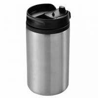 Termokrus 300 ml &Oslash;73x144 mm Dobbeltv&aelig;gget Plastl&aring;g Rustfri st&aring;l Sort