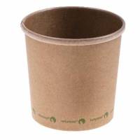 B&aelig;ger Pap/CPLA Soup-To-Go 360 ml 12 oz &Oslash;90xH80mm Bionedbrydelig Brun