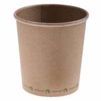 B&aelig;ger Pap/CPLA Soup-To-Go 480 ml 16 oz &Oslash;98x102mm Bionedbrydelig Brun