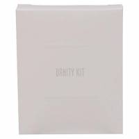 Vanity Kit White 3 vatrondeller/3 vatpinde/1 neglefil i Hvid &aelig;ske