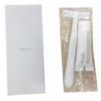 Barbers&aelig;t White i Hvid &aelig;ske med Skraber og 10 ml Barbergel