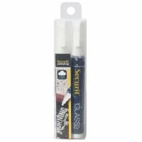 Tuschpen 2 stk Securit medium 2-6 mm Vandfast Hvid