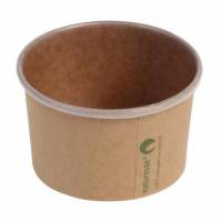 Isb&aelig;ger 120 ml 3 oz &Oslash;75x45 mm kraft pap PLA bionedbrydelig Brun