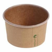 Isb&aelig;ger 180 ml 5 oz &Oslash;85x52 mm kraft pap PLA Brun