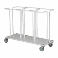 Affaldsstativ trippel med b&oslash;lje hvid til 110ltr