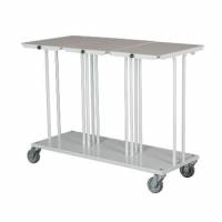 Affaldsstativ trippel med l&aring;g med b&oslash;lje hvid til 110ltr