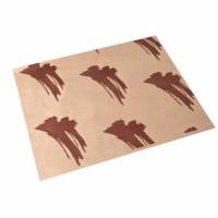 Burgerpapir 300x400mm 40 gr naturlig Greaseproof med brunt tryk Brun