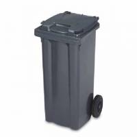 Affaldscontainer 140 ltr 2-hjulet gr&aring;