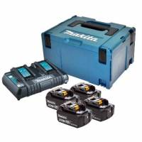 Batteripakke Makita LXT 18V 5.0Ah med 4 stk batterier/Dobbelt lader/Kuffert