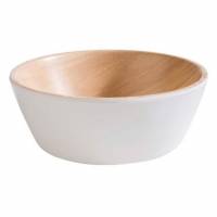Sk&aring;l Frida 0.25 ltr &Oslash;12.5x4.5 cm Melamin Hvid/Tr&aelig;look