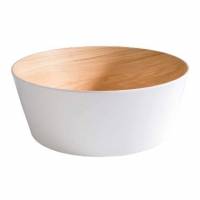 Sk&aring;l Frida 3.4 ltr &Oslash;26.5x10.5 cm Melamin Hvid/Tr&aelig;look