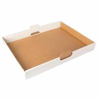 Transport&aelig;ske 432x301x47xmm Brun/hvid neutral passer til &frac12; kagemand