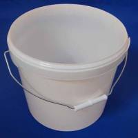 Spand 11.2 Ltr rund &Oslash;29.1x22.1 cm med metal hank PP Hvid