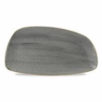 Tallerken Stonecast Geo 30x15.5 cm Porcel&aelig;n Gr&aring;
