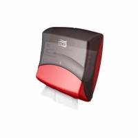 Dispenser Tork W4 Toppak Plast R&oslash;d/Sort
