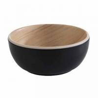 Sk&aring;l Frida 0.1 ltr &Oslash;8.5x3.5 cm Melamin Sort/Tr&aelig;look