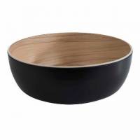 Sk&aring;l Frida 1.8 ltr &Oslash;21.5x7.5 cm Melamin Sort/Tr&aelig;look
