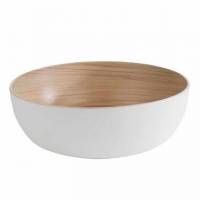 Sk&aring;l Frida 4.7 ltr &Oslash;30x9.5 cm Melamin Hvid/Tr&aelig;look