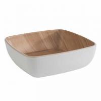 Sk&aring;l Frida 0.37 ltr 12.5x12.5x4.5 cm Melamin Hvid/Tr&aelig;look