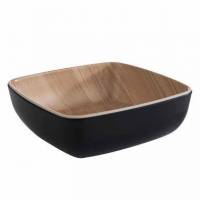 Sk&aring;l Frida 0.37 ltr 12.5x12.5x4.5 cm Melamin Sort/Tr&aelig;look