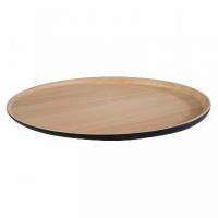 Fad Frida Lock &Oslash;31.5x2.5 cm Rund Melamin Sort/Tr&aelig;look