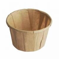 Dressingb&aelig;ger papir 60 ml 2 oz rund plisseret brun