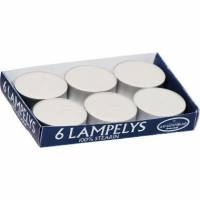 Fyrfadslys stor 60 mm Br&aelig;ndetid 8 timer Hvid