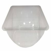 Bowle sk&aring;l kvadratisk 180x180x70 mm h&oslash;j APET klar