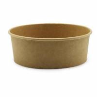 Salatsk&aring;l rund 1300 ml &Oslash; 185x70 mm PE-belagt Brun