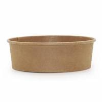 Salatsk&aring;l wok 500 ml &Oslash;150x46 mm kraft PE-belagt karton Brun