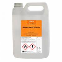 H&aring;nddesinfektion flydende Plum 85\% ethanol med glycerin 5 ltr