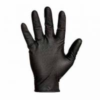 Handske engangs Grippaz 246BK Str M Nitril uden velourisering 0,15 mm Sort