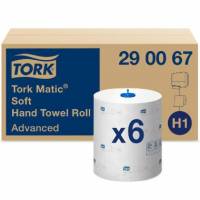 H&aring;ndkl&aelig;derulle Tork Matic Advanced H1 System 2-lag &Oslash;19xB21cmxL150m M/Hylse Hvid