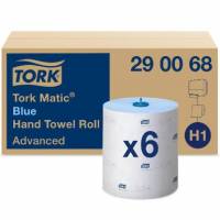 H&aring;ndkl&aelig;derulle Tork Matic Advanced H1 2-lag &Oslash;19xB21cmxL150m M/Hylse Mix Bl&aring;