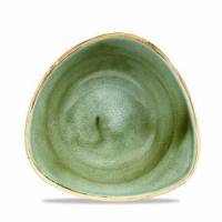 Sk&aring;l Stonecast 37cl 18.5cm Trekant. Porcel&aelig;n Salturt Gr&oslash;n