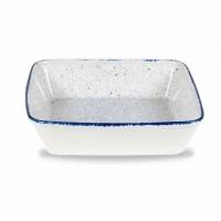 Ovnfast fad Stonecast 2 ltr 25x25x6.2 cm Porcel&aelig;n Indigo Bl&aring;