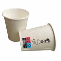 Kaffeb&aelig;ger Pap &Oslash;80xH90mm 25cl 8oz Svanem&aelig;rket Single Wall Hvid&nbsp;Catersource