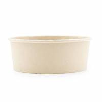Salatsk&aring;l rund 1300 ml &Oslash;182xH70mm bambuspapir/PE-belagt Brun