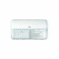 Dispenser Toiletpapir Tork Twin T4 ABS Plast Hvid til almindelige 2 rl
