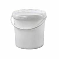 Spand 10 ltr &Oslash;265xH265mm med hank/l&aring;g Plast Hvid