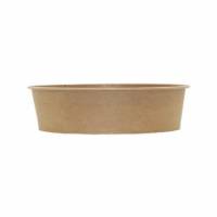 Salatsk&aring;l rund 900 ml &Oslash;185 mm H50 mm kraft/PE-belagt Brun