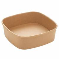 Bowle firkantet 170x170x50 mm 900 ml Kraft med PE Brun